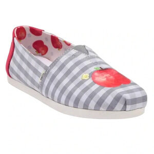 NEW Toms Women’s Size 12 Gingham Apple Once Upon a Farm Flat Shoes